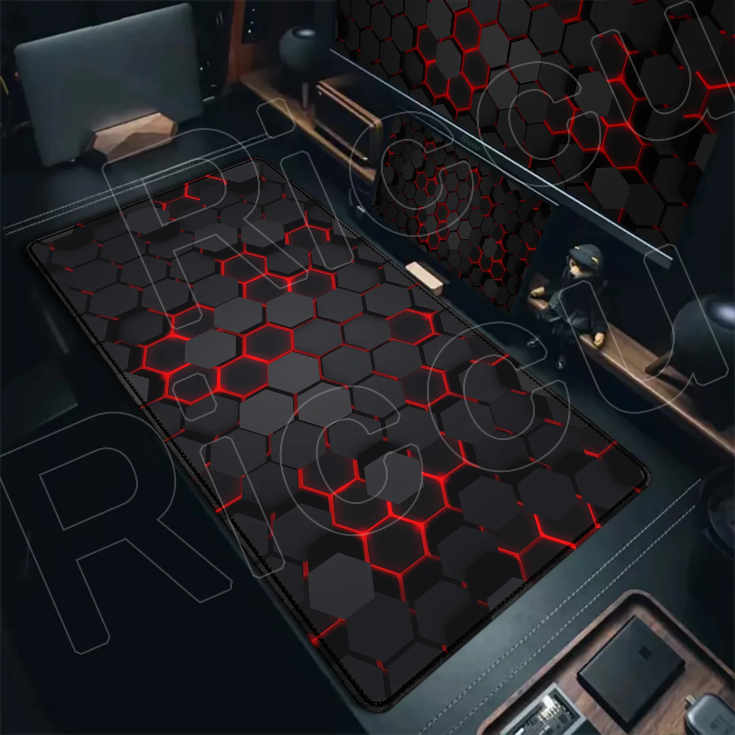 

HD Printing Hexagon Geometric Mouse Pad Office E-sports Game Desk Mat Non-slip Extended Gaming Keyboard Mat Large Mousepad 90x40