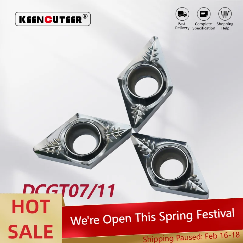 

DCGT070202 DCGT11T304 DCGT11T308 AK H01 карбидная вставка для алюминия SDJCR внешний токарный инструмент лезвие токарные части CNC резак