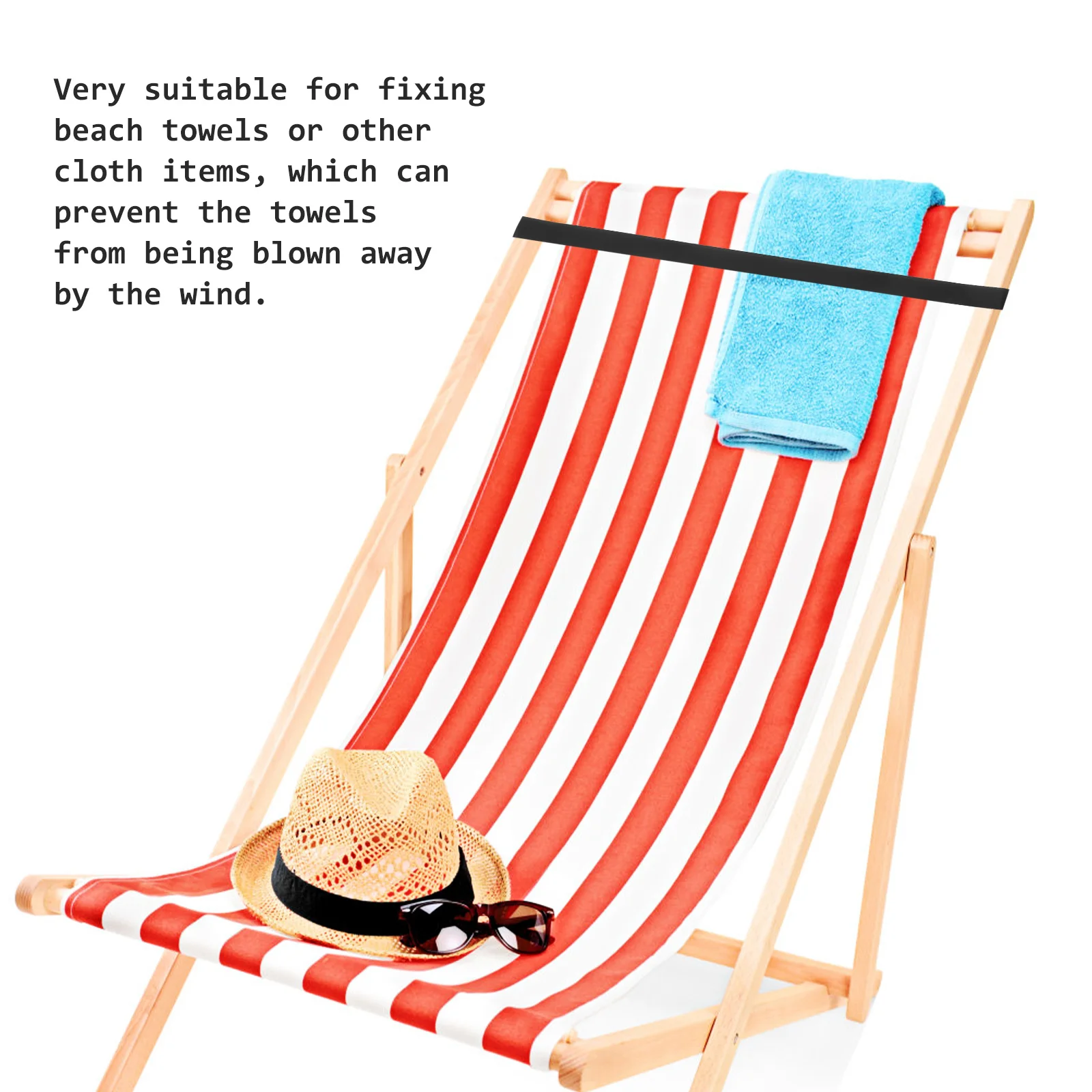 

4Pcs Silicone Towel Bands Stretchable Beach Towel Clips for Chairs Cruise Essentials Beach Accessories Cruise Must Haves