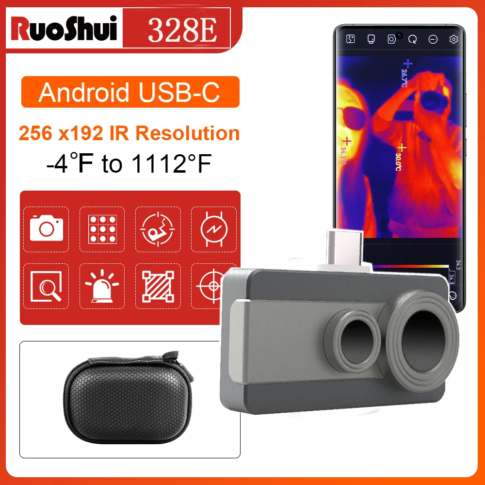 VICTr 328E Thermal Camera Visible Light Type C  for Smartphone,256 * 192 Infrard Thermal Imaging  Camera