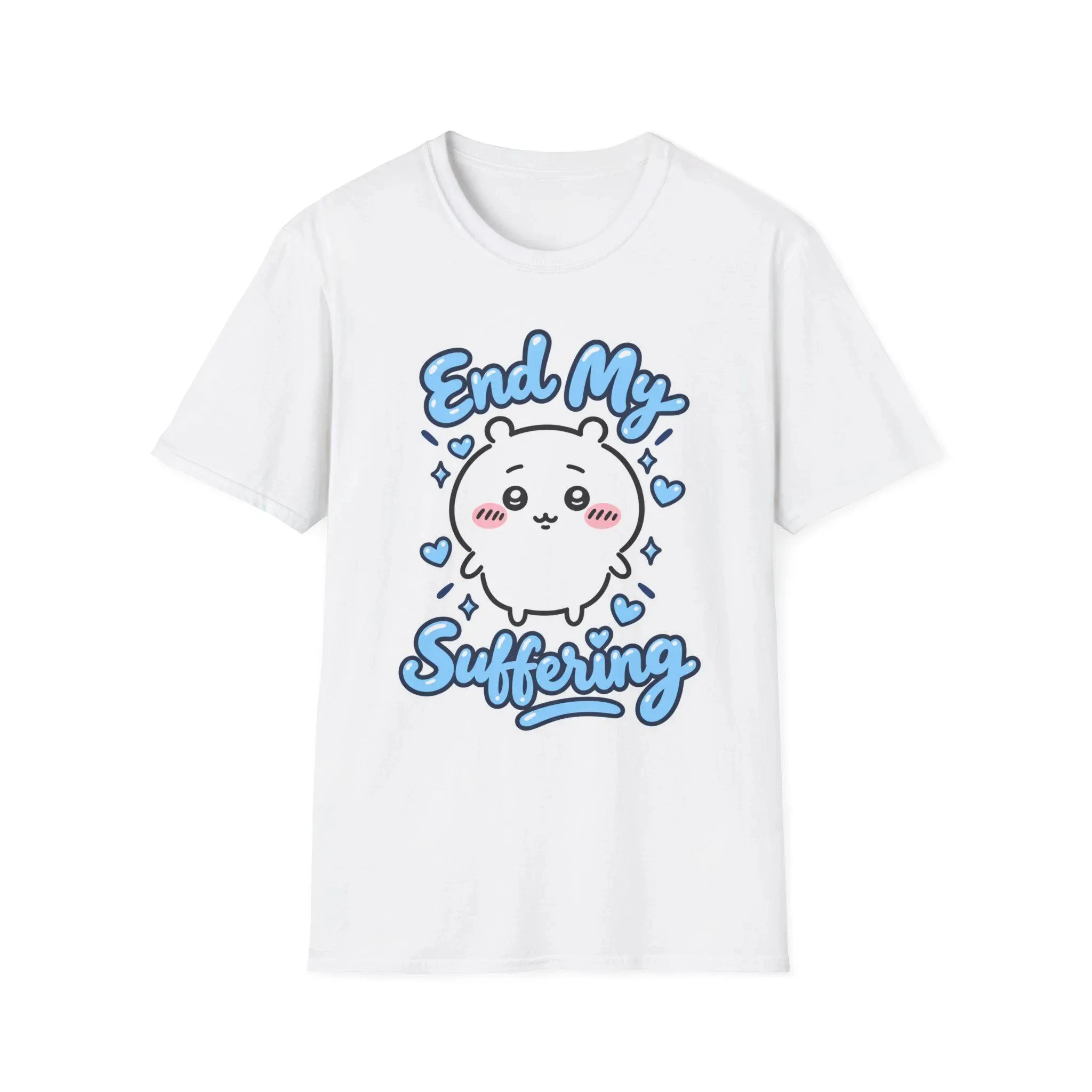 Chiikawa Kawaii Anime Tee Unisex Short Sleeve Tops Casual Daily Outfit Lovely Character Print T‑Shirt For Men Women