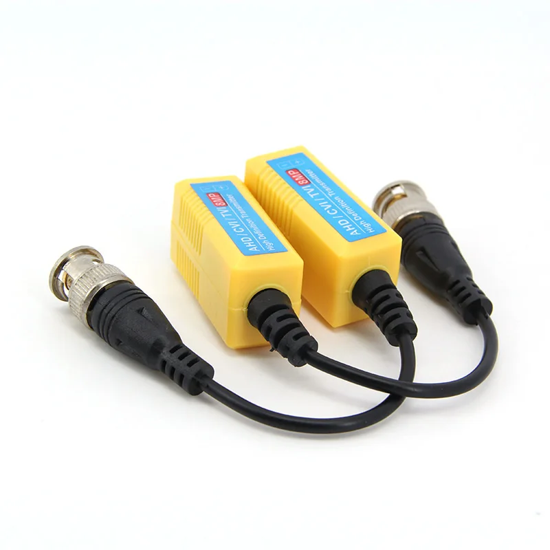 1080P 5MP 8MP 4K السلبي RJ45 1CH CCTV فيديو Balun 2in1 BNC موصلات كابل الطاقة إلى كاميرا AHD/CVI/TVI الملتوية