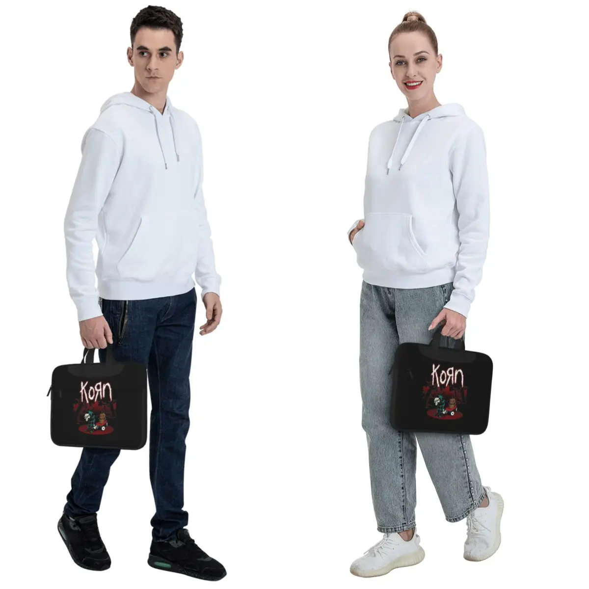 Korn Heavy Metal Band Album Tour 2024 Crossbody Laptop Bag Case Computer Bag Resistant Protective Notebook Pouch for Lenovo