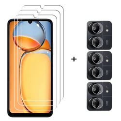 Für xiaomi redmi 13c 12c Glas Displays chutz folie redmi 13c gehärtetes Glas Schutz Telefon Objektiv folie für redmi 13c