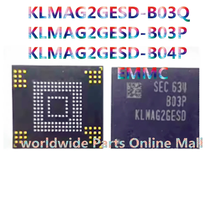 

KLMAG2GESD-B03Q KLMAG2GESD-B03P для Samsung emmc 153 ball 16G, б/у, с рисунком