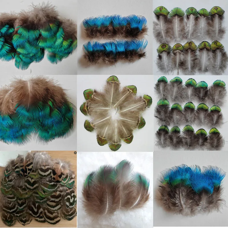 

30Pcs,Fly Tying,Veren, Crafts DIY GOLD GREEN BLUE Peacock Plumage Feathers for Jewelry Making Home Party Decoration Plumas,Plume