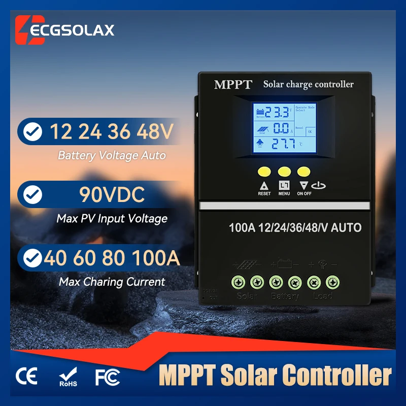ecgsolax-100a-60a-40a-mppt-ソーラー充電コントローラー-12v-24v-36v-48v-自動ソーラーpvバッテリー充電レギュレーター-デュアルusb付き
