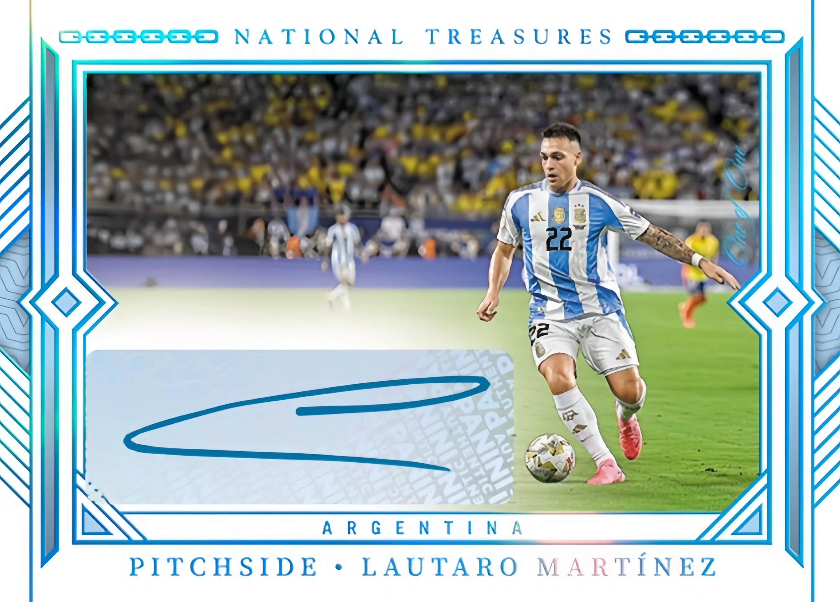 DIY Panini Homemade Football Signature Collection Card FIFA World Cup Lautaro Messi Harland Yamal Pitchside Signatures Series