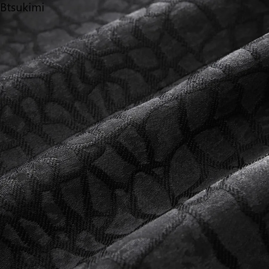 جديد الرجال حفل زفاف مزدوجة الصدر دعوى سترة الأعمال الاجتماعية فستان جاكار الذكور سليم صالح بليزرات مجموعة M-6XL حجم كبير #5