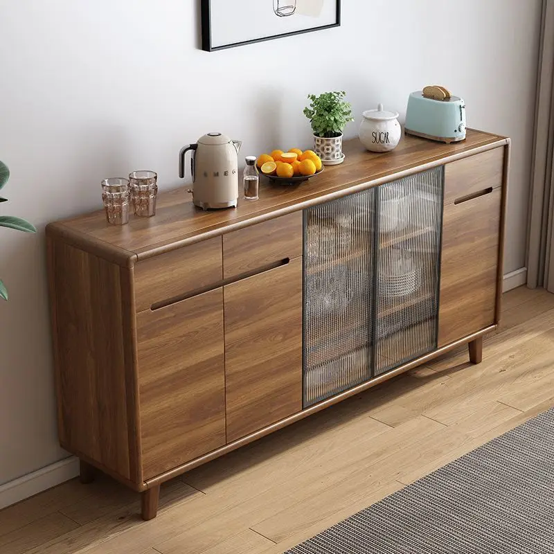 

Solid wood dining side cabinet against the wall Multifunctional living room wine cabinet Tea cabinet Kitchen
