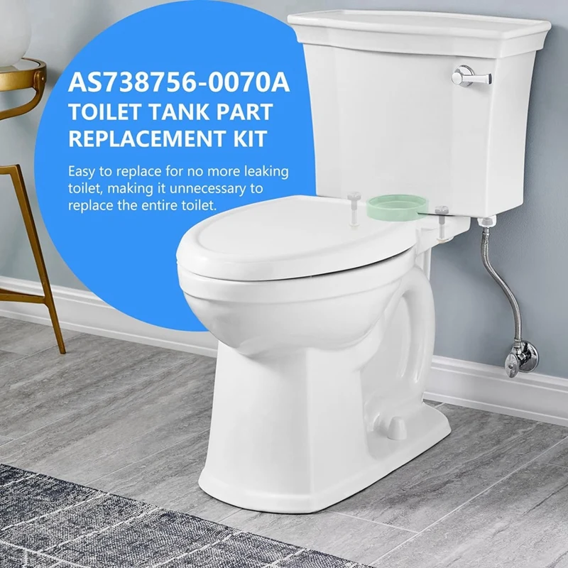 3 Inch Toilet Tank Replacement Accessories Kit, Compatible With American Standard AS738756-0070A Toilet Tank To Bowl Gasket A