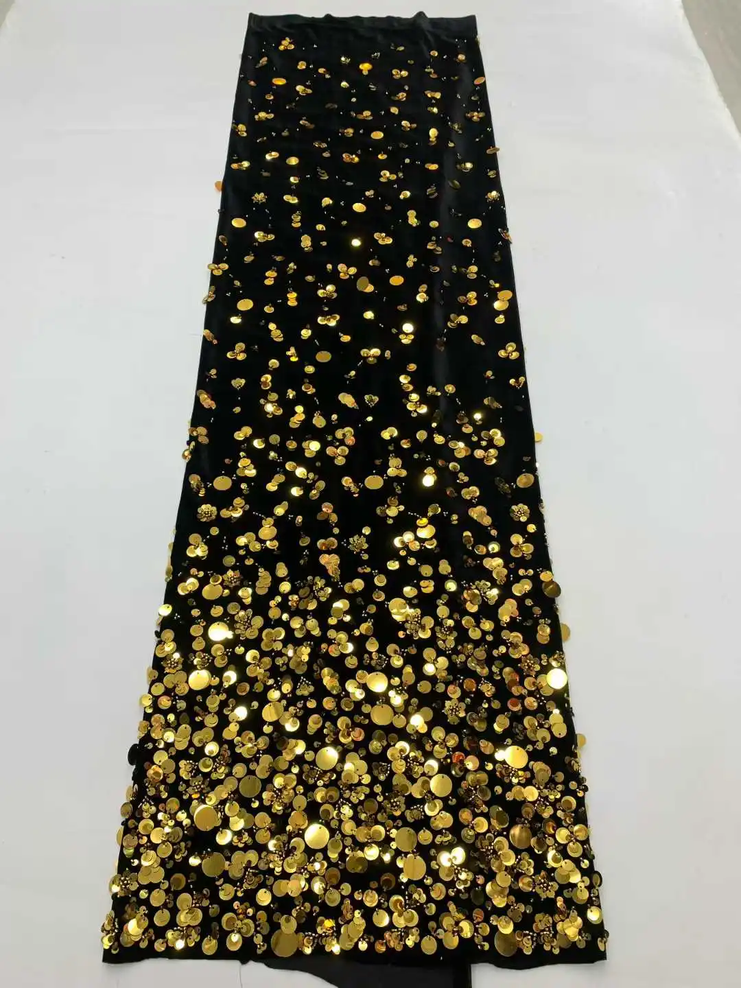 

Blue African Lace Fabric Beads Lace High Quality Lace Nigeria Sequins Lace Fabrics for Wedding Evening Dress Sewing