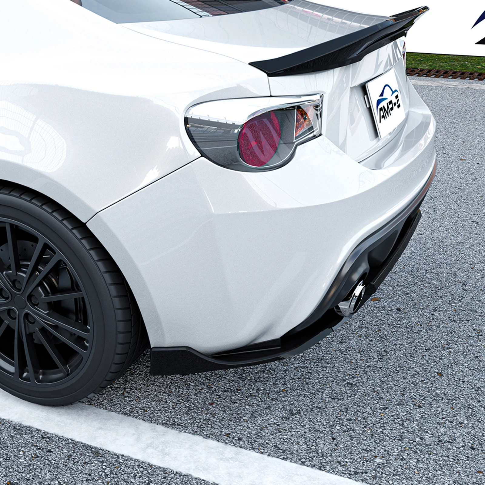 

Rear Bumper Diffuser Lip Lower Splitter For Toyota GT86 Scion FR-S FRS 2013-2016 Subaru BRZ 2013-2021 Exhaust Plate Body Kits