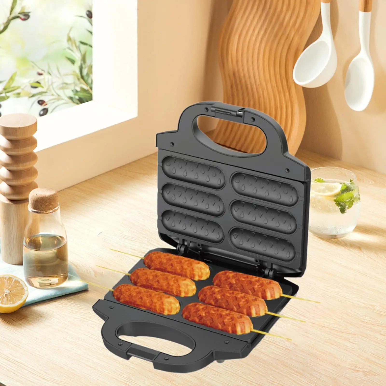 Corn Dog Maker Multifunctional DIY Hot Dogs Maker for Baking Cooking Kitchen