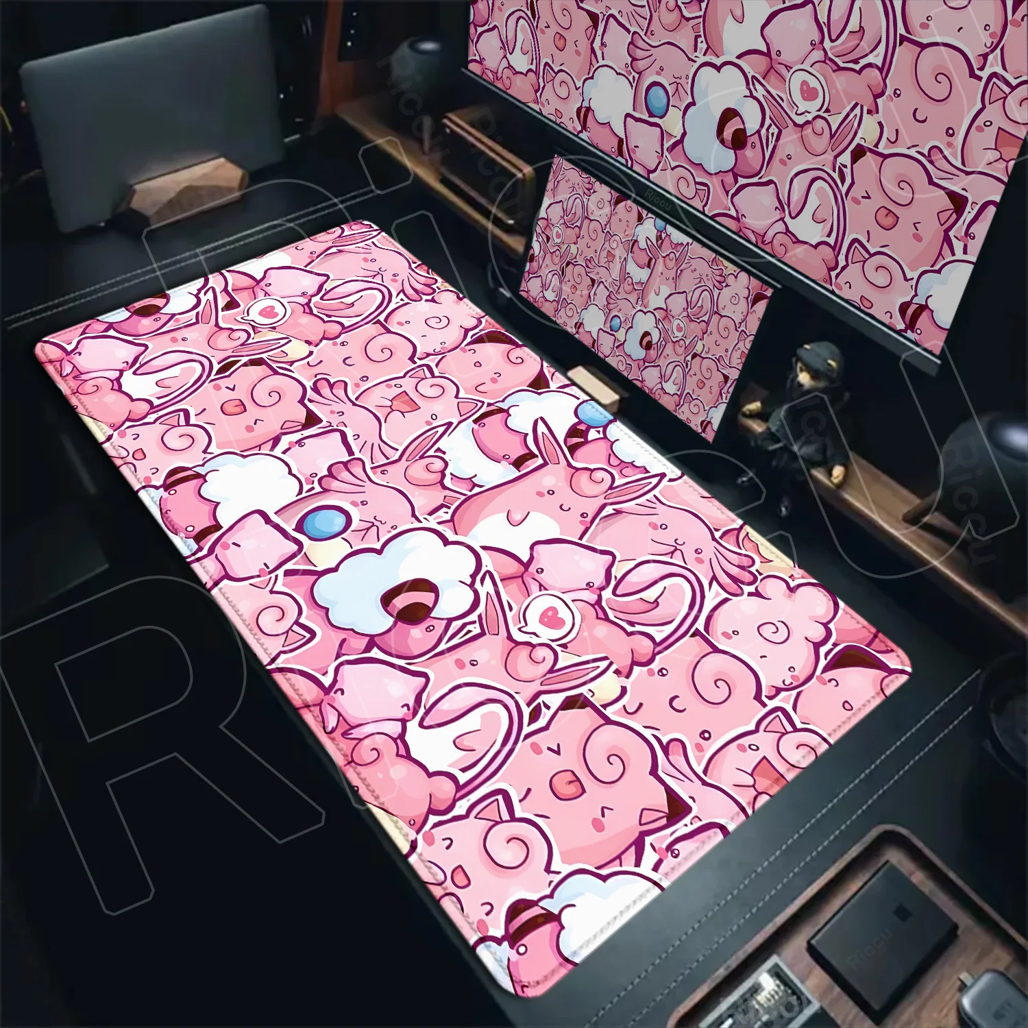 Nowa Różowa Urocza Podkładka Pod Mysz Pokemon Jigglypuff Podkładki Gamingowe Duża Podkładka Pod Klawiaturę Mata na Biurko Podkładki Pod Myszki do Komputera Laptopa — zdjęcie produktu 3