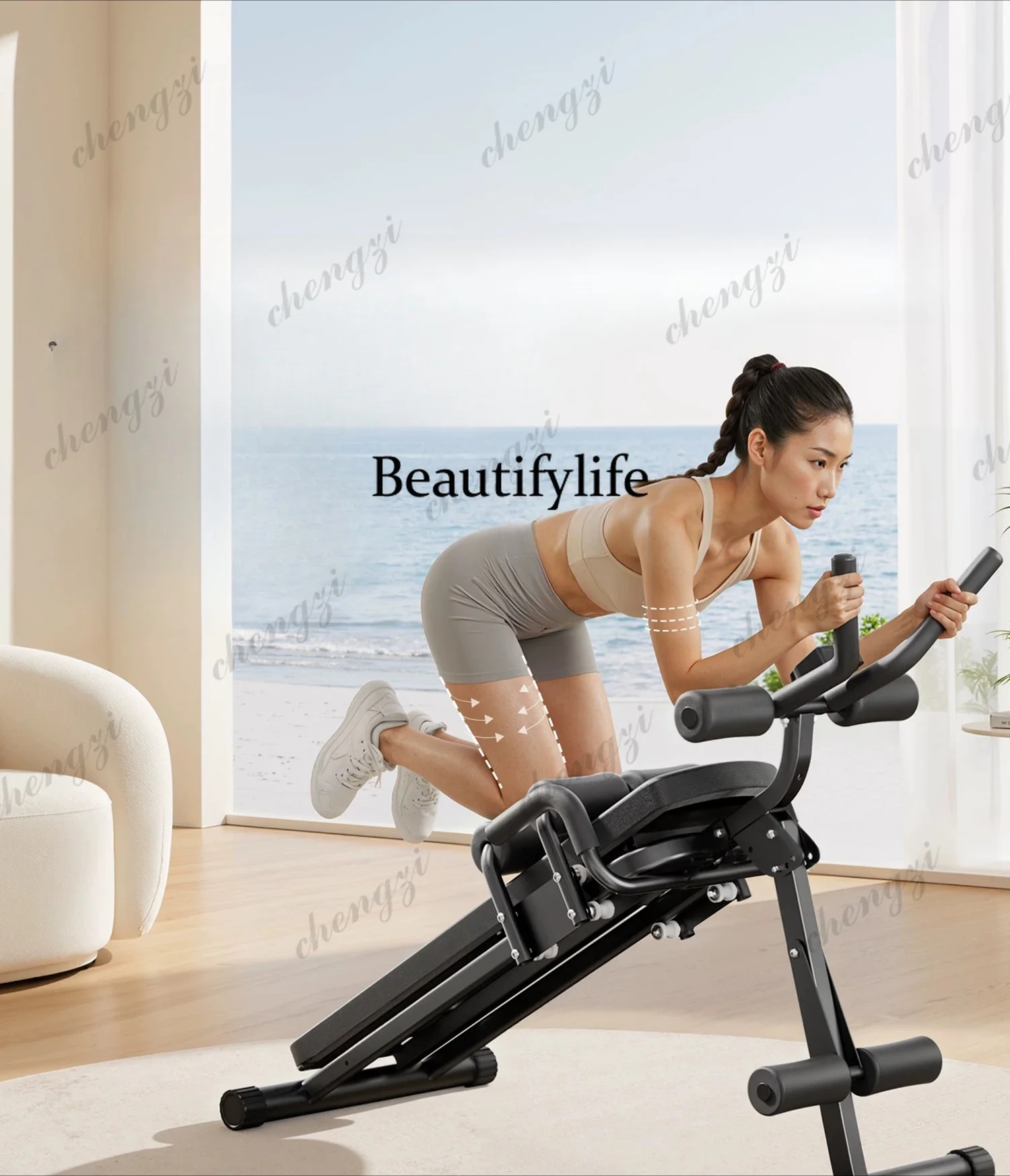 Abdominal fitness equipment Abdominal curl machine Sports aids Indoor household