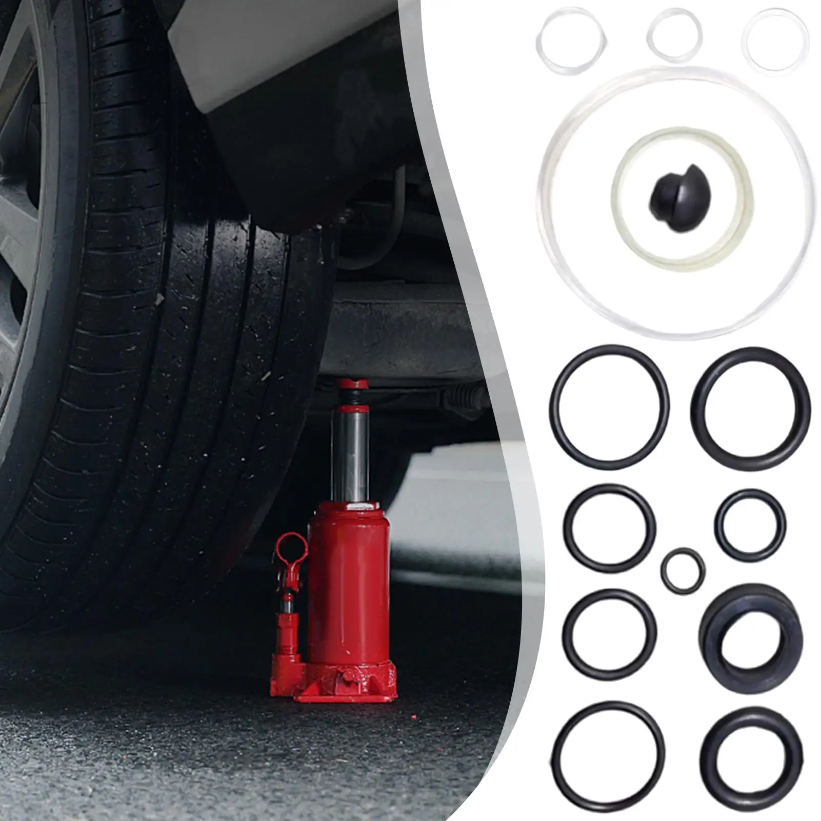

1 Set Hydraulic Jack Repair Tool Oil Seal Ring O-Ring Horizontal 3 TON Repair Kit For Vertical Jack Oil Pump Cylinder Pump
