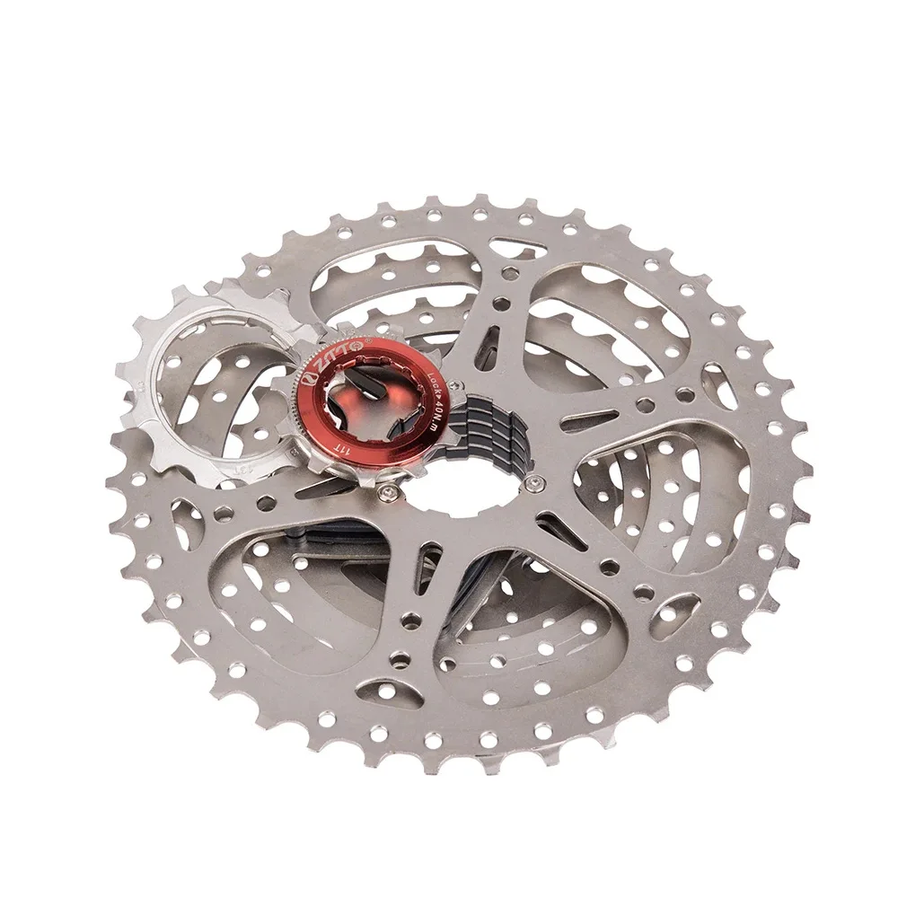 ZTTO Ultralight MTB Cassette Bike 8 Speed 11-40T Cassette All Silver Flywheel Mountain Bicycle Freewheel Bike Parts