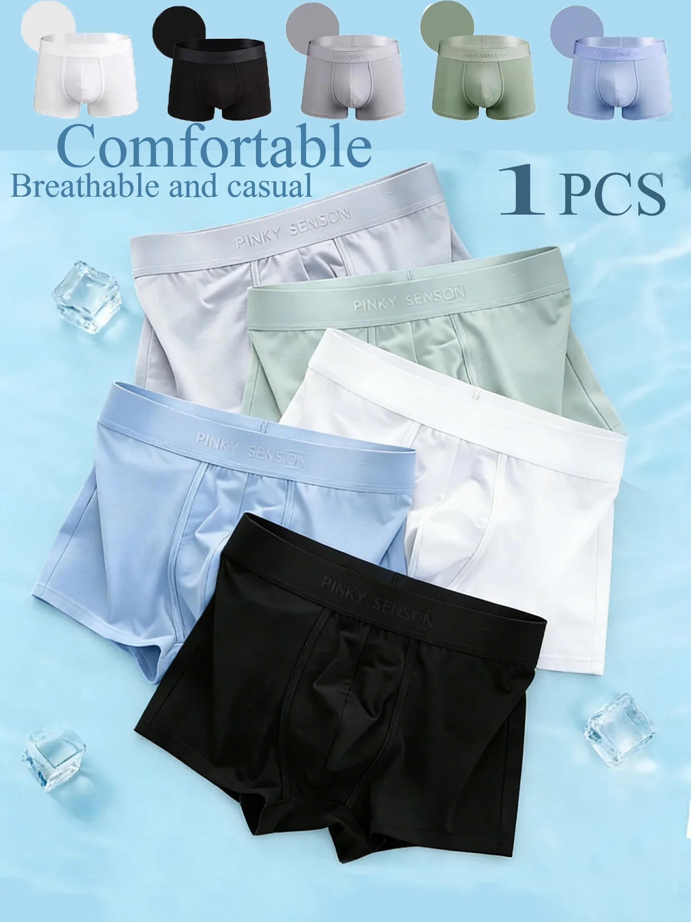 

1 шт. хлопковые мужские трусы, простой и универсальный стиль, удобные и дышащие, доступны в различных цветах.