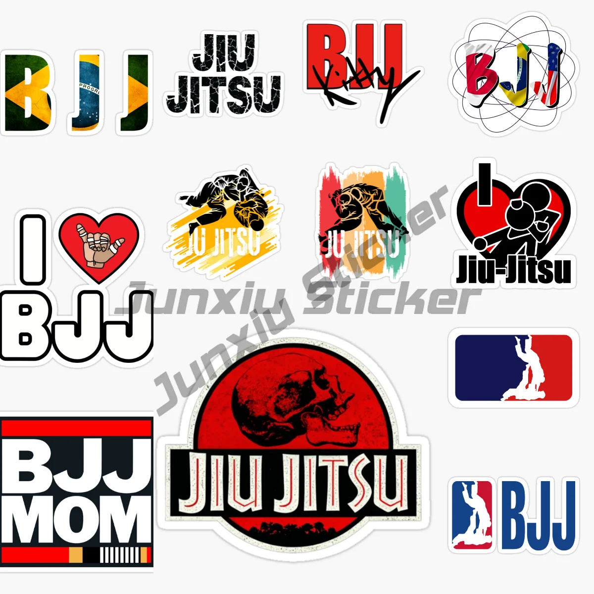 

JIU JITSU BJJ Brazilian Grappling Martial Vinyl Waterproof Self-adhesive Car Sticker Laptop Wall Window Bumper Decal
