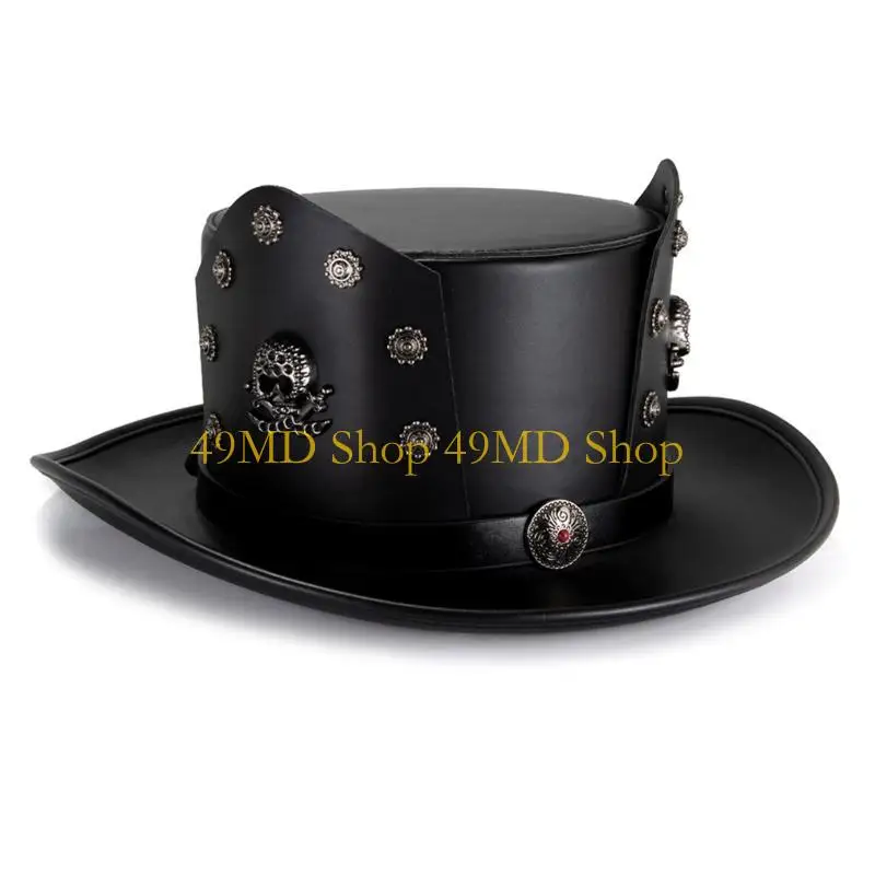 

49MD аксессуар для костюма на Хэллоуин, цилиндр в стиле стимпанк, подходит для музыкальных фестивалей, рейвов и карнавалов, убор