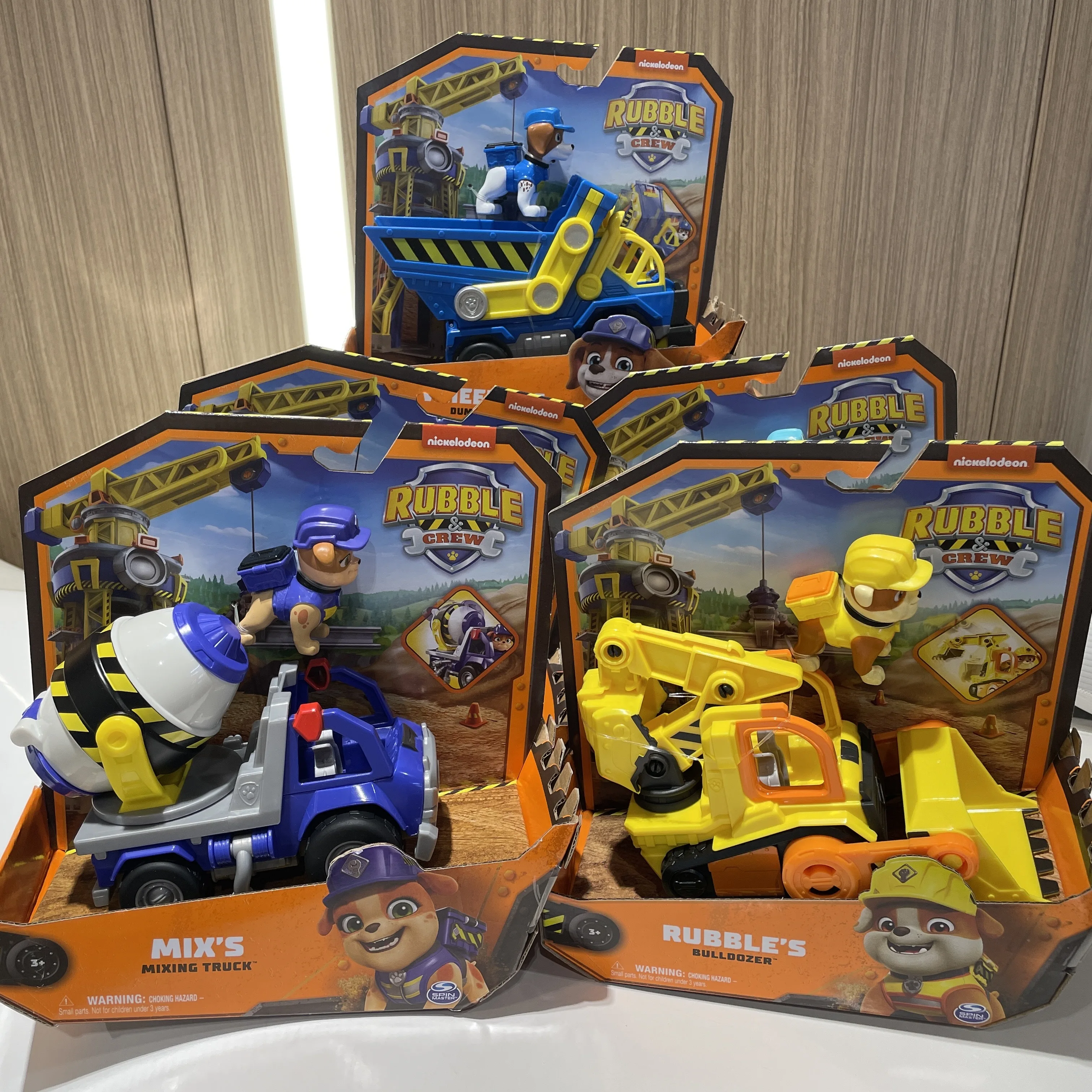 PAW Patrol Rubble Crew Motor Wheeler Mix Charger Truck Toy Vehicle with Collectible Action Figure for Kids view 2