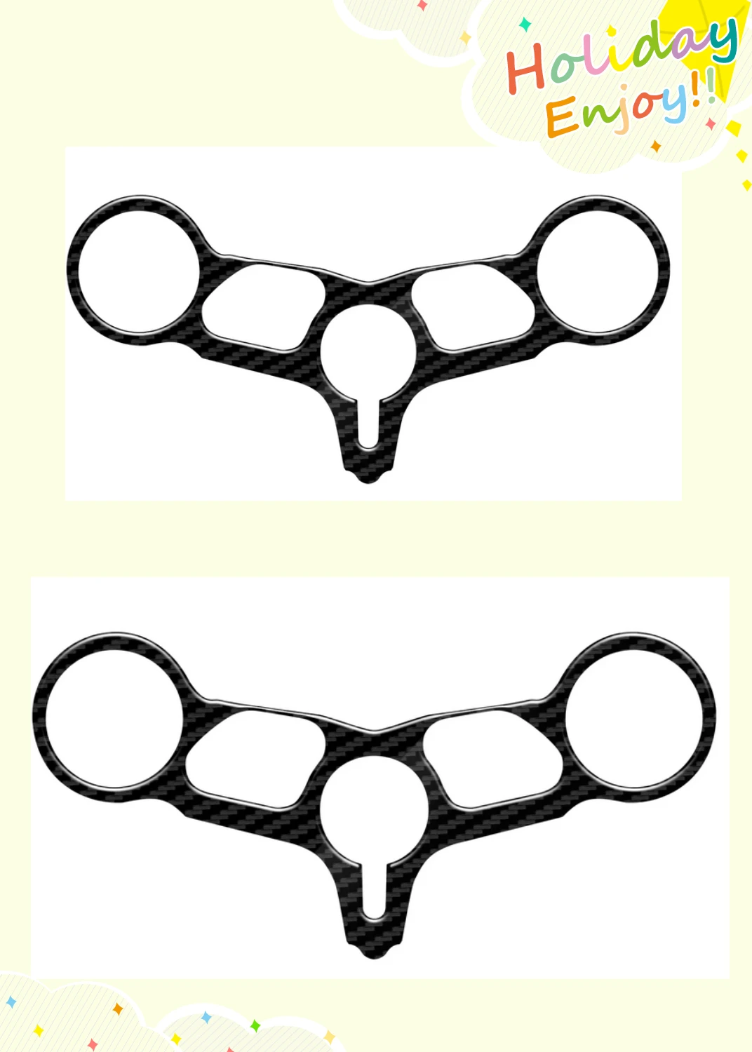 

For DUCATI 749 749R 999 2003-2006 2004 2005 Motorrad 3D Carbon-look Upper Triple Yoke Defender