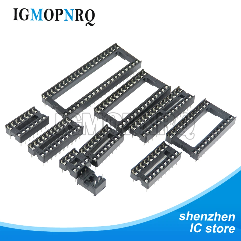 10PCS IC Sockets DIP6 DIP8 DIP14 DIP16 DIP18 DIP20 DIP28 pins Connector DIP Socket 6 8 14 16 18 20 24 28 pin