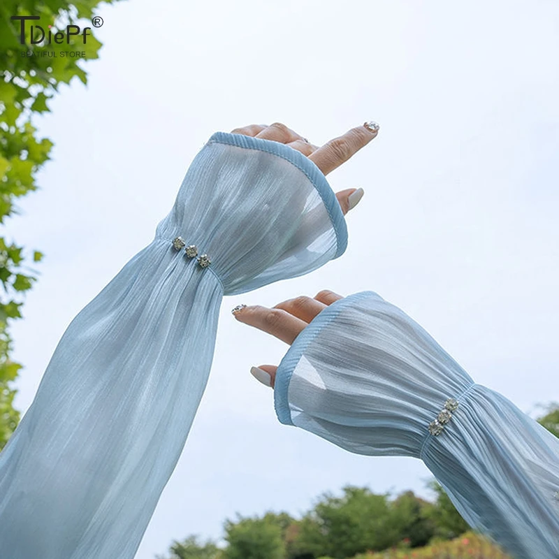 1 para akcesoria do paznokci bufiaste rękawy długie ręcznie rękawy rekwizyty fotograficzne ozdoby manicure elastyczne rękawice fotografia tło