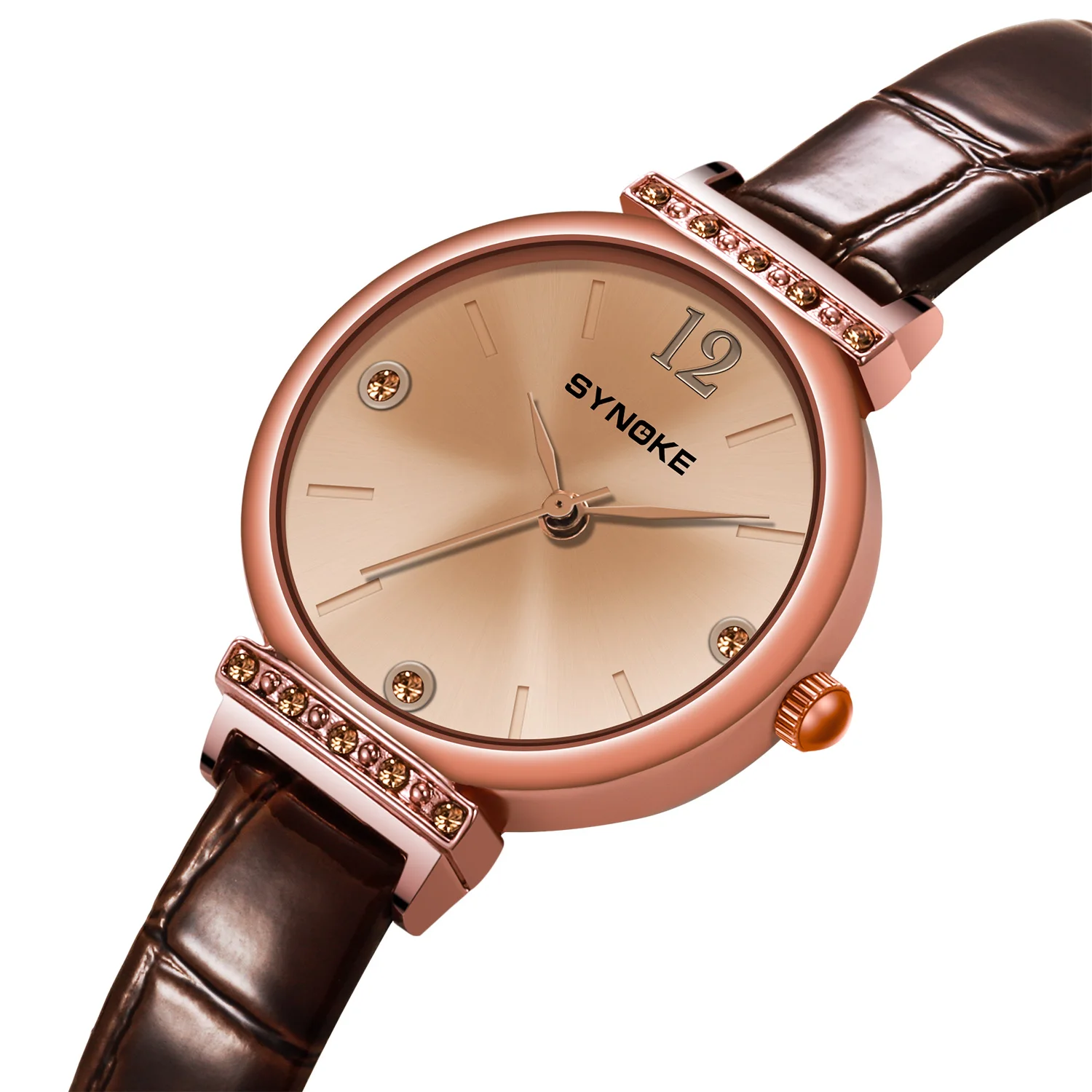 SYNOKE Women Watch Fashion Luxury Quartz Watch Casual Leather Ladies Wristwatch Simple Retro Dress Watches Relogio Feminino