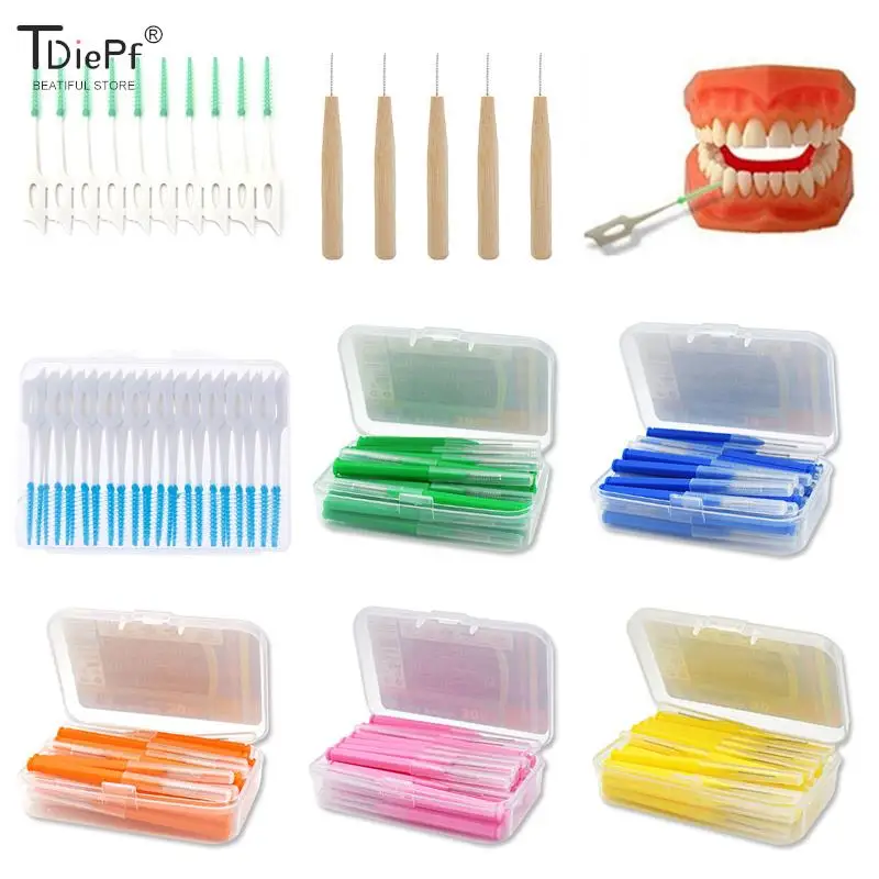 

10/50PCS Flossing Head Soft Interdental Brush Eco-friendly Oral Hygiene Dental Toothpick Tooth Pick Brush Teeth Cleaning Tooth