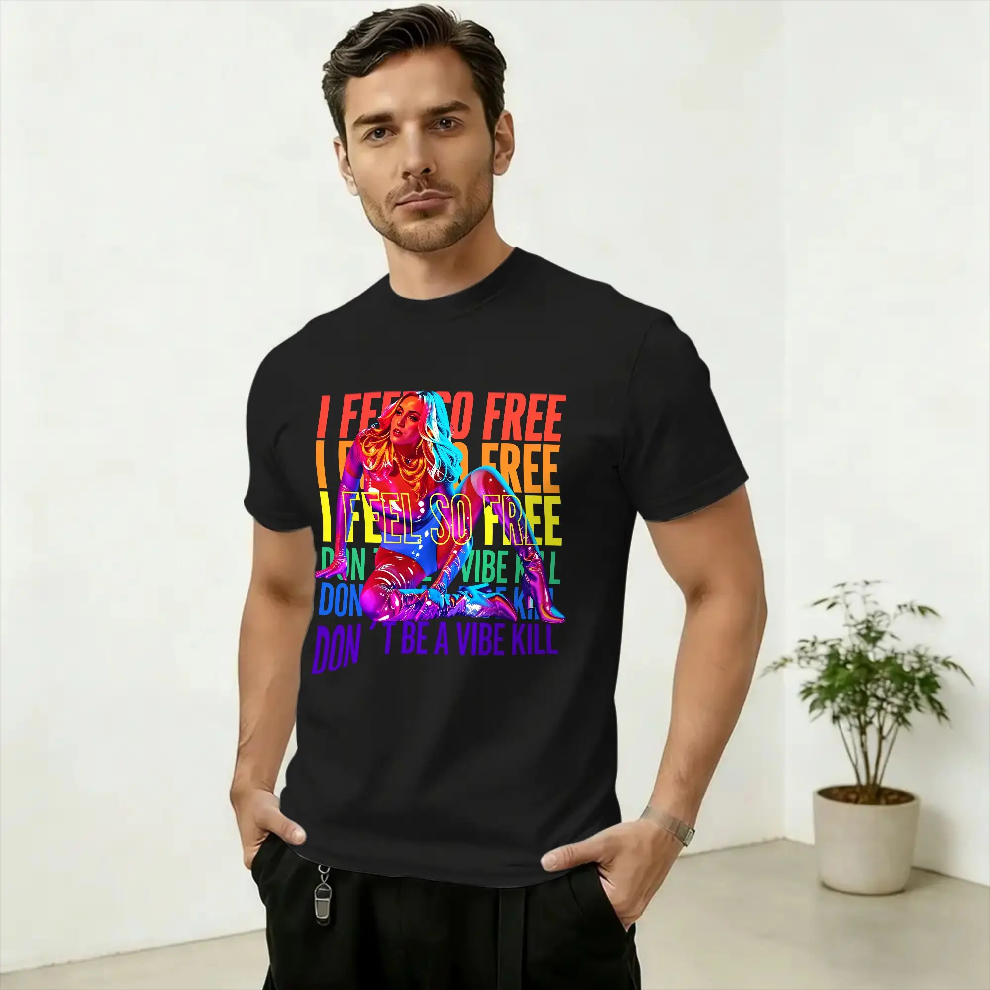 Oversized T Shirt Summer M-Madonnas I Feel So Free Confessions II 2026 T Shirts Cotton for Men Design Short Sleeve Top Tees