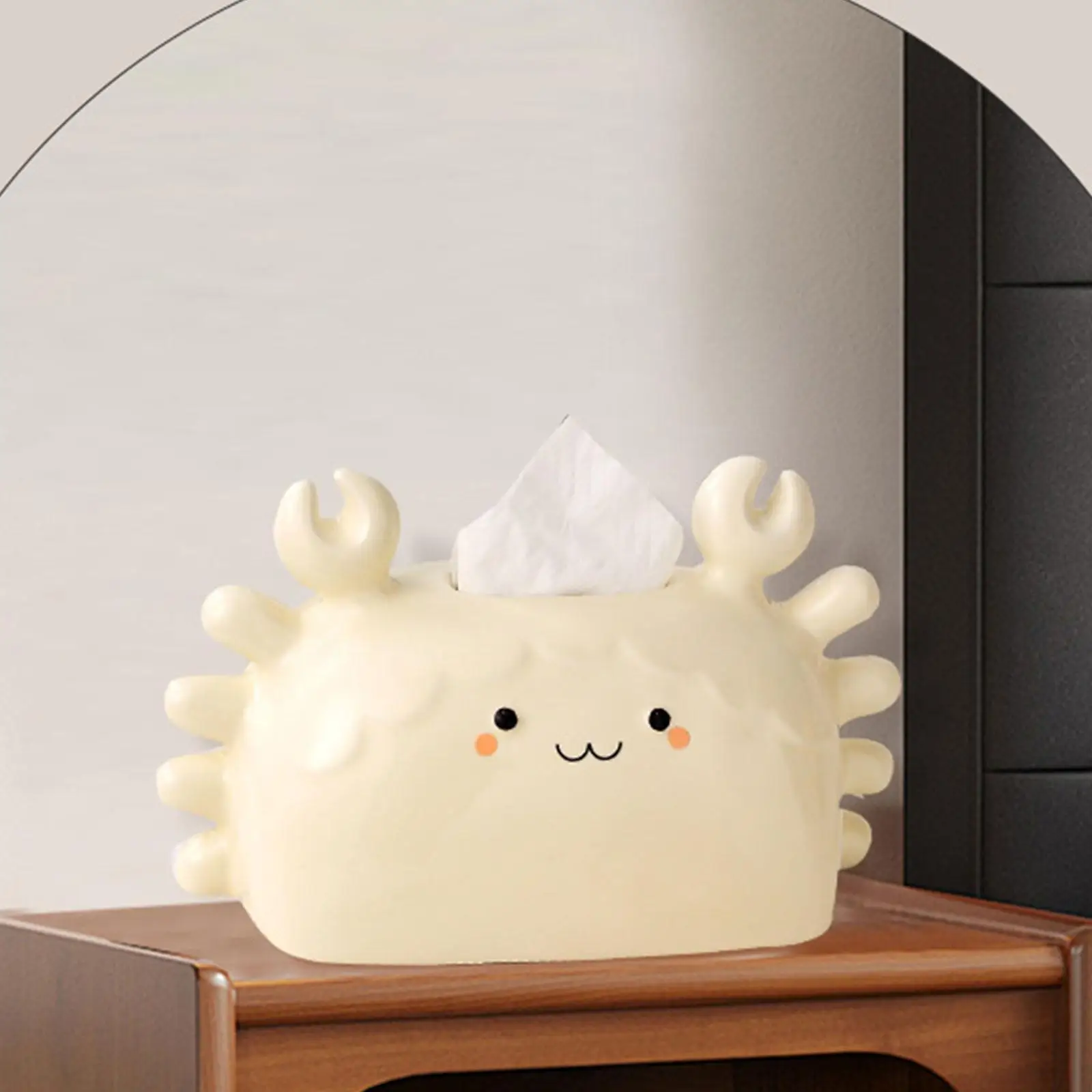 

Ceramic Tissue Box Convenience Canister for Countertop Study Room Cabinet