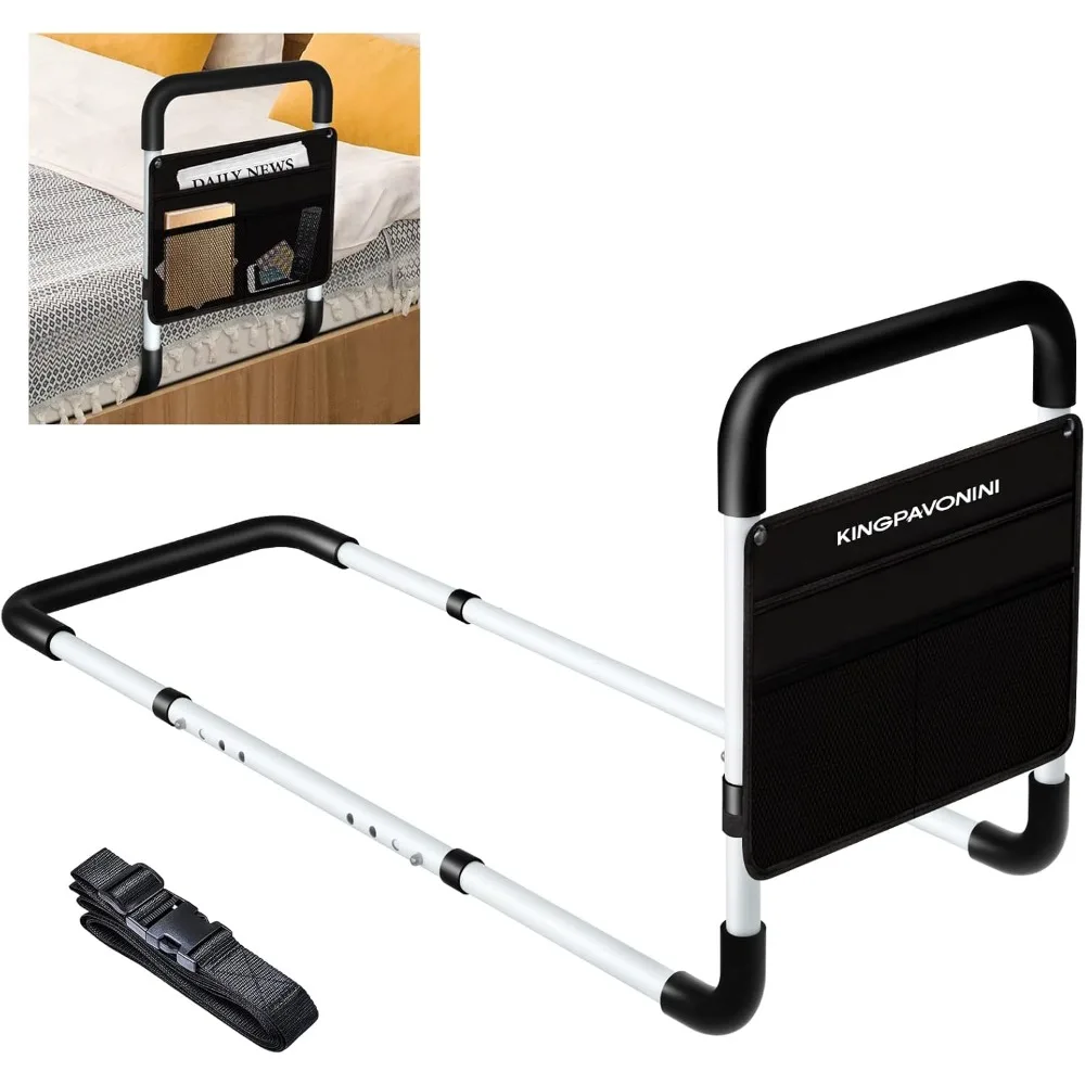 

Bed Rails for Elderly Adults - Bed Assist Rail Medical Bed Support Bar Mobility Assistant with Free Storage Bag and Fixing Strap