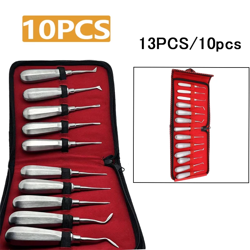 치과 Luxating 리프트 엘리베이터 치아 Clareador 곡선 루트 육각형 핸들 치과 의사 외과 스테인레스 스틸 악기 도구