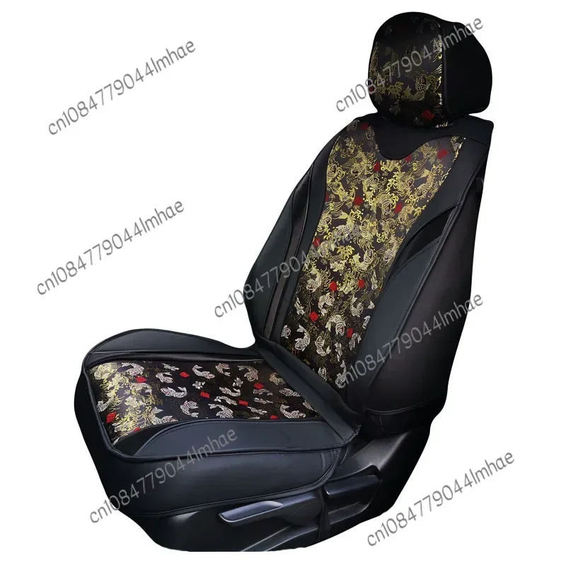 Wind car modified seat cover all-around cushion embroidery koi sea waves universal cushion