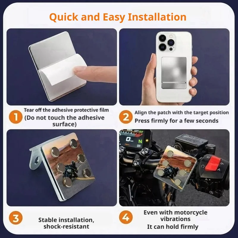 SEAMETAL Motorcycle Handlebar Magnet Phone Holder Strong Magnet Stable Keep Phone Stand for Riding Electric Bike Motorbike - view 2