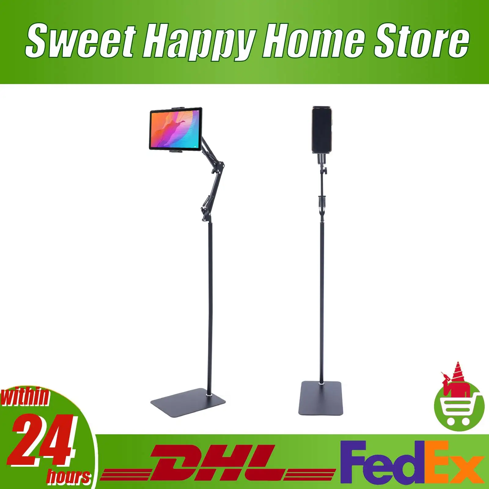 

Напольная подставка для iPad, регулируемая высота, держатель для планшета, универсальная подставка для телефона 360° ° Поворотный настольный напольный держатель для домашнего офиса