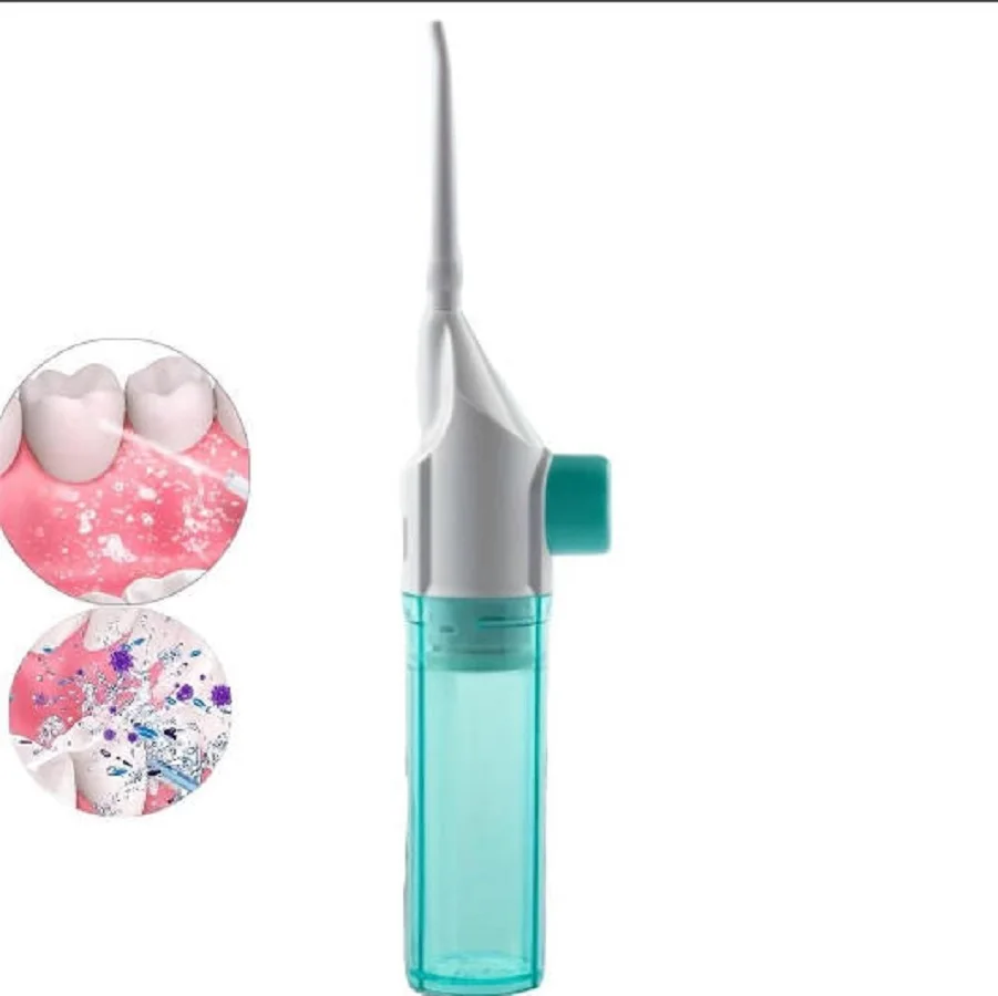Portable high-pressure oral irrigator for teeth cleaning manual water flosser high-efficiency water toothpick dental water jet