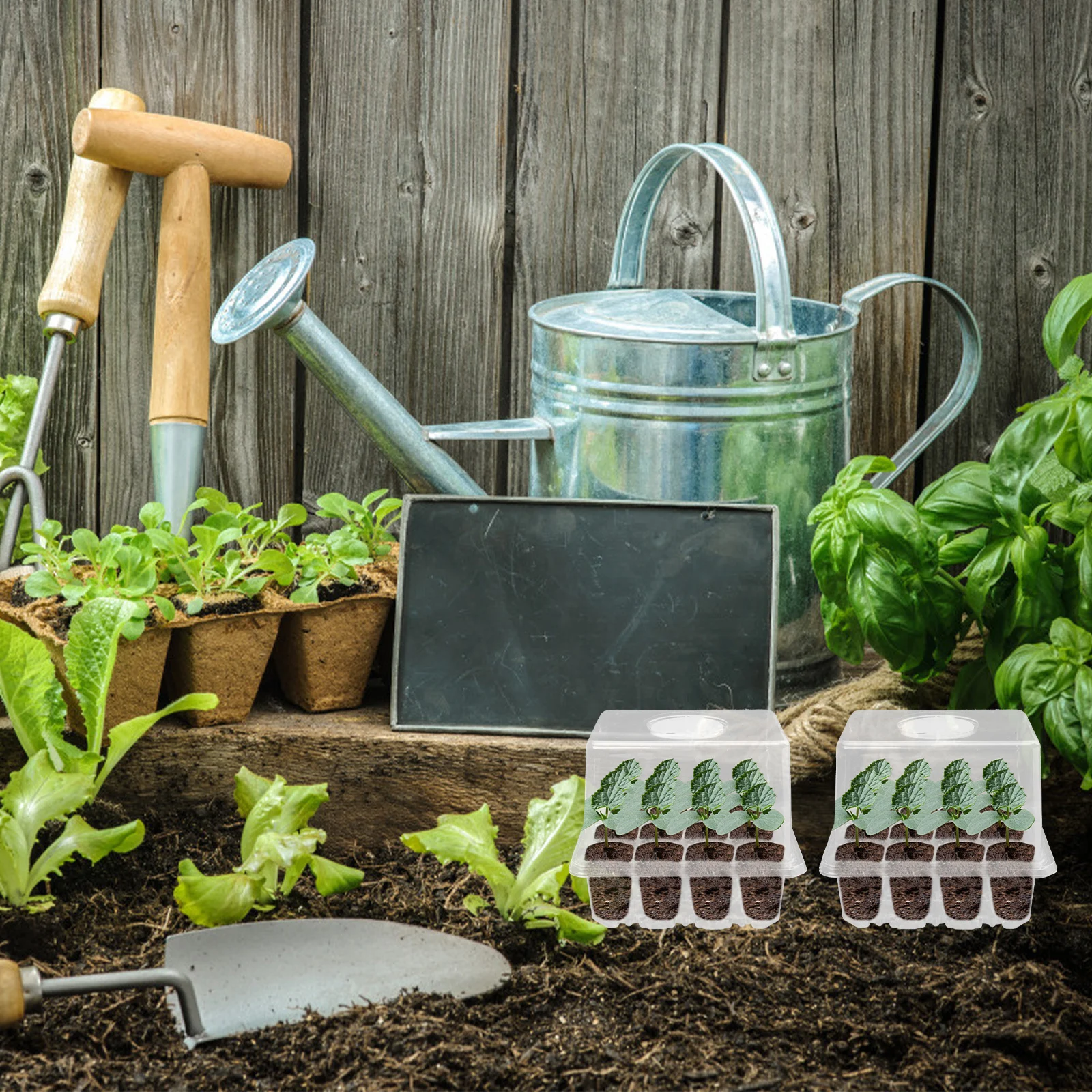 

3 шт., коробка для проращивания растений, пластиковый поднос премиум-класса для детских комнат, стартовый чехол для рассады с несколькими отверстиями, водонепроницаемые принадлежности для садовых растений