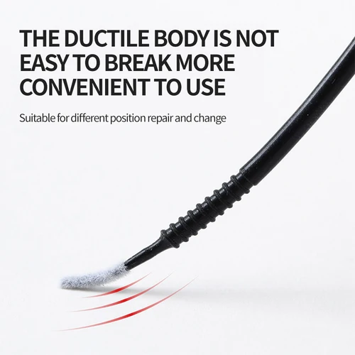 Imagen 2 del producto Hisopo de algodón desechable, cepillos de extensión de pestañas individuales, removedor de pestañas, microcepillo para herramientas de pestañas, 50/100 piezas