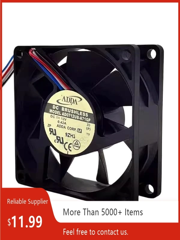 

Корпус вентилятора 70 мм для ADDA AD0712UB-A71GP 70x70x25 мм DC 12 В 0,42 А VFD инверторный охлаждающий вентилятор высокая скорость
