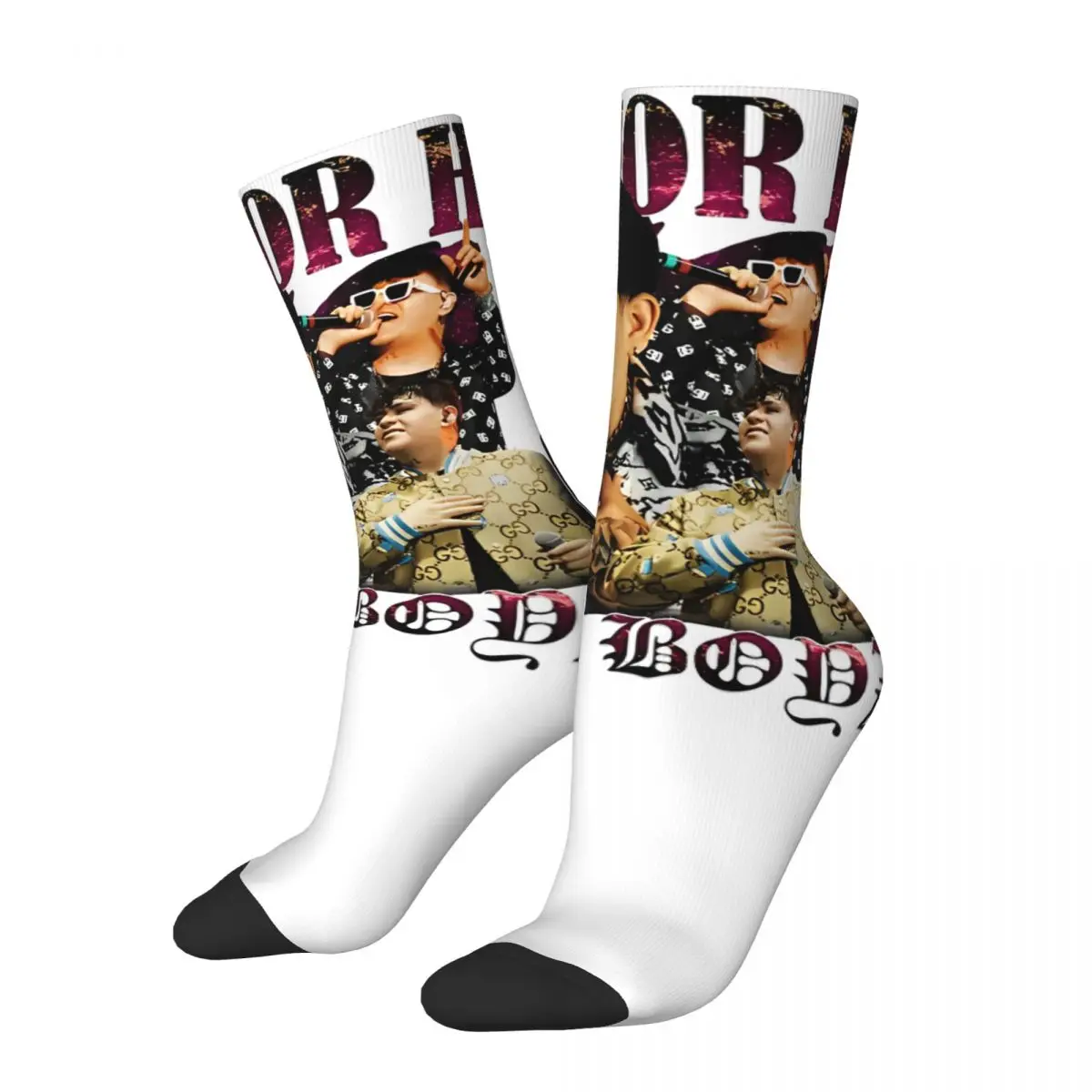 Die Junior h Bootleg Accessoires Socken atmungsaktive coole Sänger Grafik lange Strümpfe bequem für Männer Geschenk idee