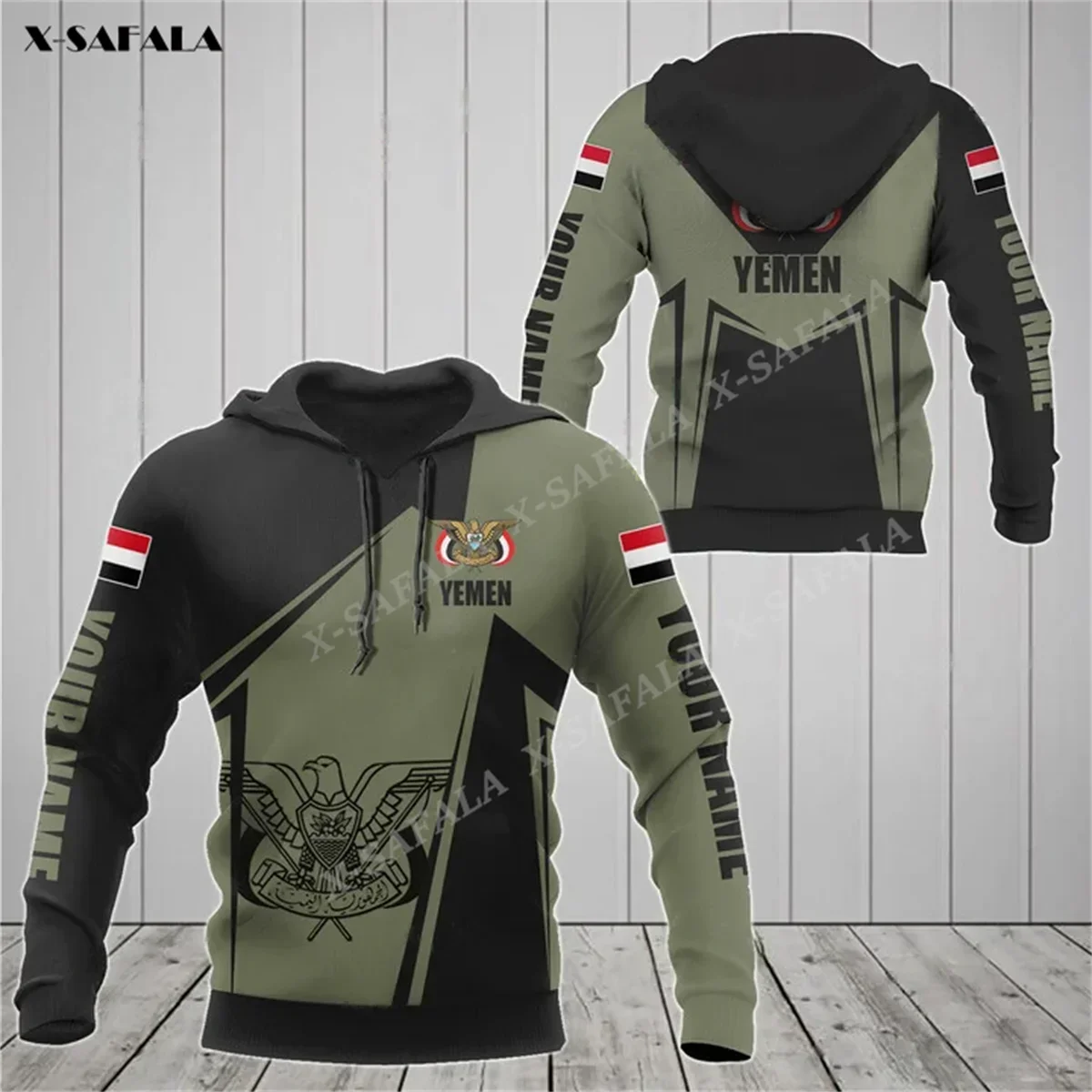 

YEMEN COAT OF ARMS Flag Eagle Tattoo 3D Print Hoodie Men Pullover Sweatshirt Hooded Jersey Tracksuits Outwear Coat Thick Cotton