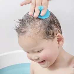 Cepillos de silicona suave para bebé, niño y niña, cepillo de masaje para la cabeza, cepillo para lavar el cabello, peine para el cuero cabelludo, toallita de baño para recién nacidos, herramientas para lavar el cabello