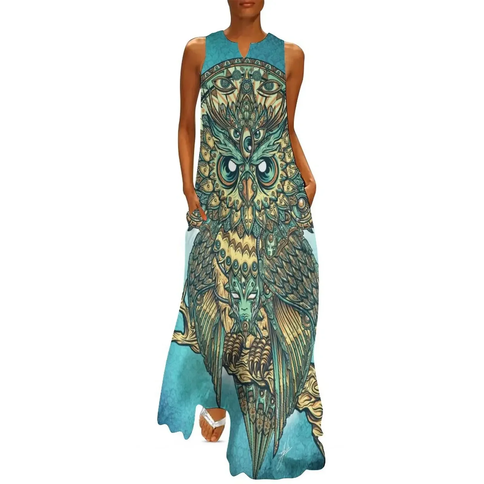 

God owl of dream OFFICIAL Long Dress Women dresses summer Women's skirt womans clothing Dress