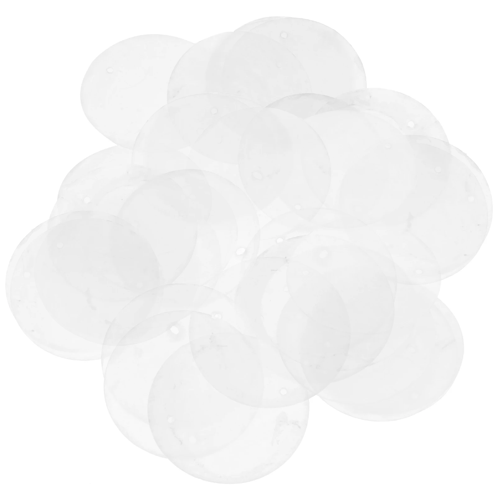 

100 Pcs Shell Decorations Round Pieces Handmade Wind Chime DIY Jewelry Material Hanging Accessory Christmas Tree