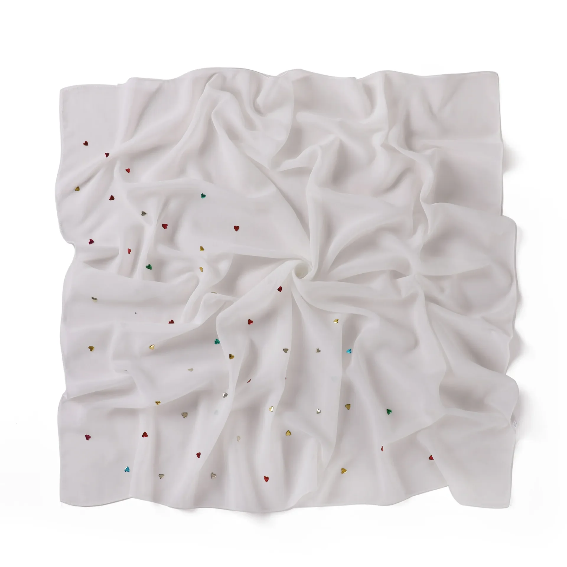 2025 Nieuwe Vrouwen Chiffon Sjaal Vierkante Hals Sjaals Hoofddoek Dame Effen Bandana Haarband Hoofddoek Uitlaat Turbante Mujer