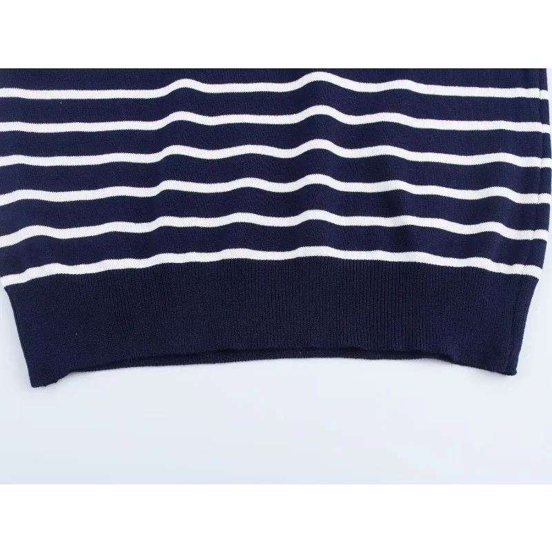 Tops de verano para mujer, camiseta de manga corta a rayas de punto para mujer, camisetas para mujer, camiseta Y2k Harajuku, Top Pulovers