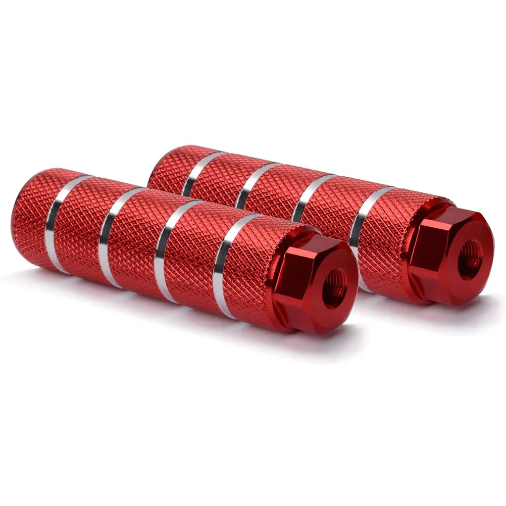 

1 Pair Practical Bike Pedal Back Axle Cylinder Foot Lever Mountain Bike Accessory for Outdoor (Red) Footrest Lever